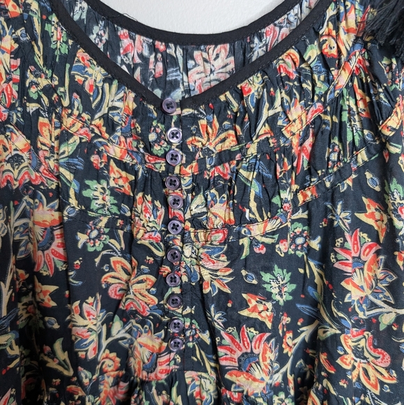 The Great The Breeze Dress Black Floral sz 3 Large - Picture 7 of 9